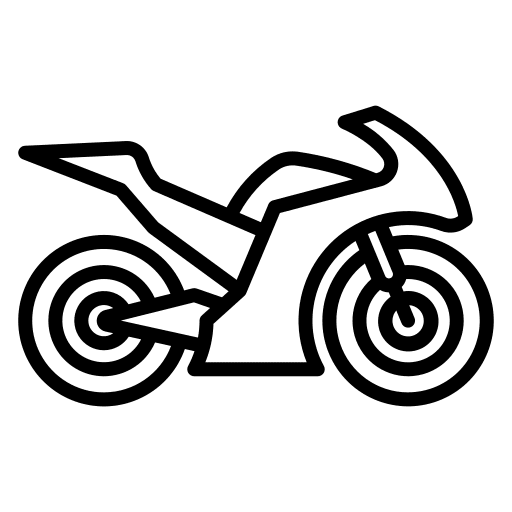 Motorbike motorcycle motor sports transportation icon