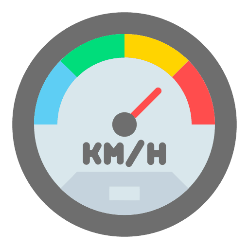 Kmh speedometer transportation measure icon