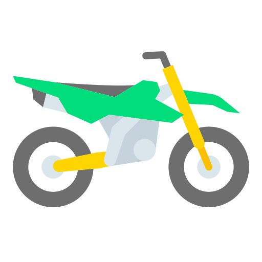 Motocross sports and competition transportation motorcycle icon