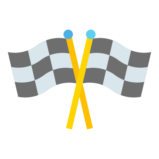 Race racing flag sports and competition flag variant icon