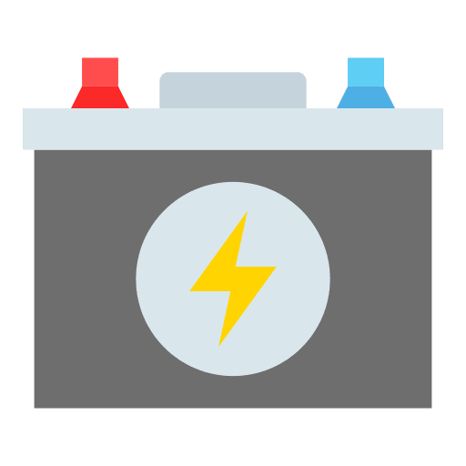 Battery electricity battery car icon