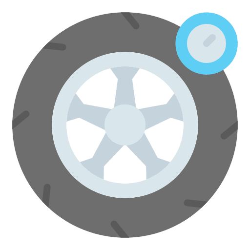 Wheel pressure car construction and tools tire icon