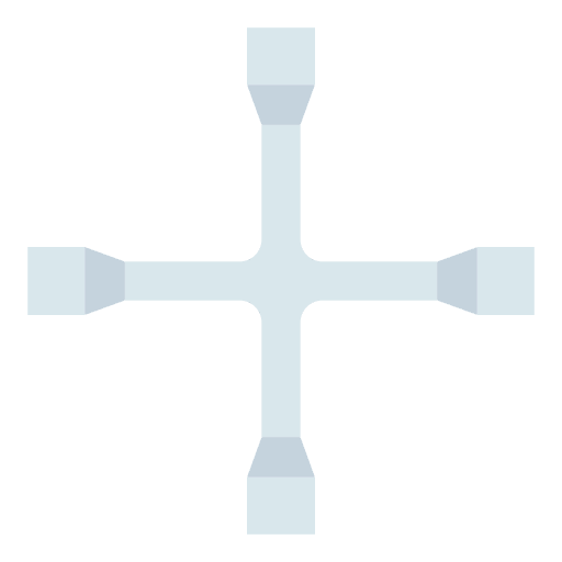 Cross wrench transportation garage wheels icon