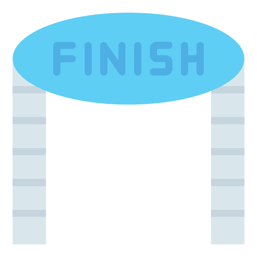 Finish line sports and competition signaling fishing icon