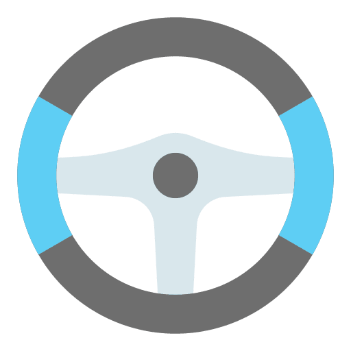 Steering wheel race transportation steering icon