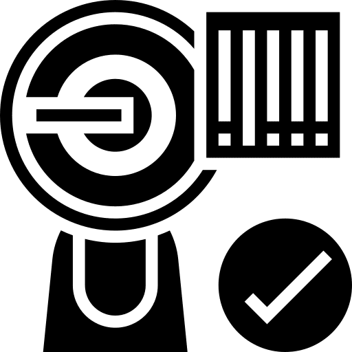 Barcode tick barcode data icon Barcode tick barcode data icon