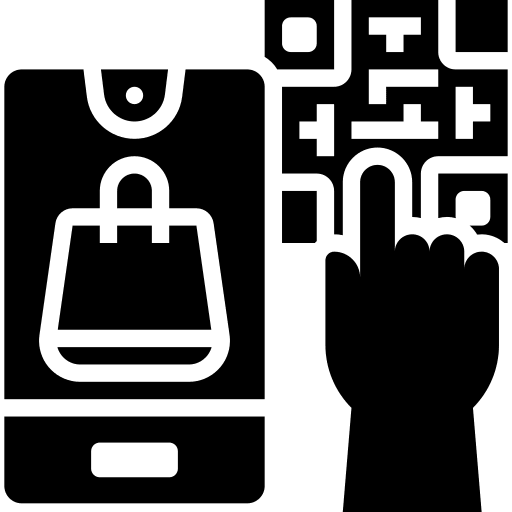 Cashless cashless qr code smartphone icon