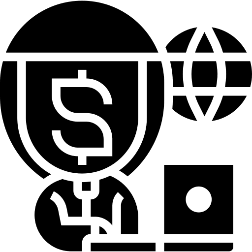 Cybercrime hacker digital money attack icon