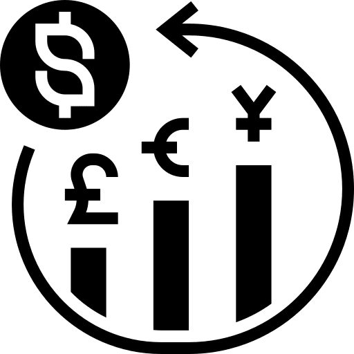 Exchange rate money currency business and finance icon Exchange rate money currency business and finance icon