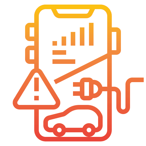 Charging status mobile app electronics transportation icon