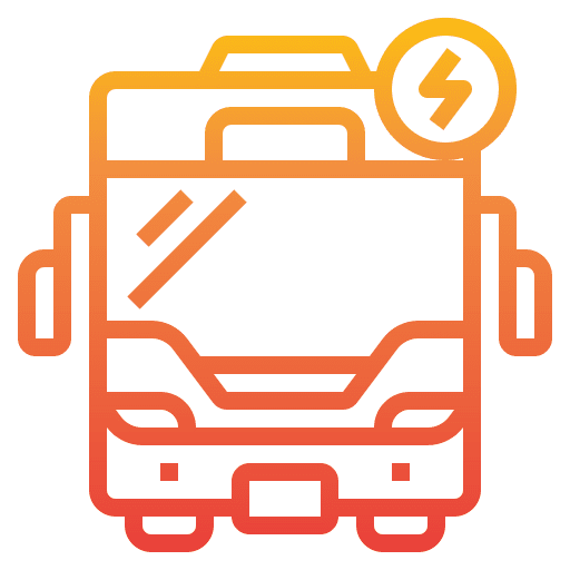 Electric bus transport bus transporting icon
