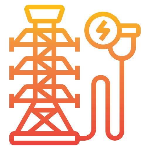 Electric pole electronics electric tower high voltage icon Electric pole electronics electric tower high voltage icon