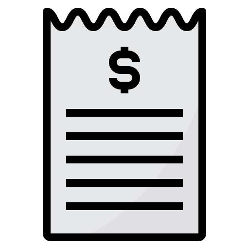 Bill education cost bill office tools icon