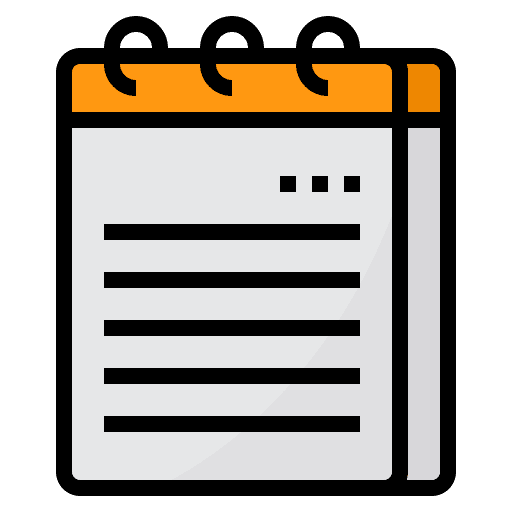 Notepad note school office tools icon
