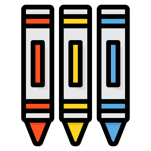 Crayon school draw office material icon Crayon school draw office material icon