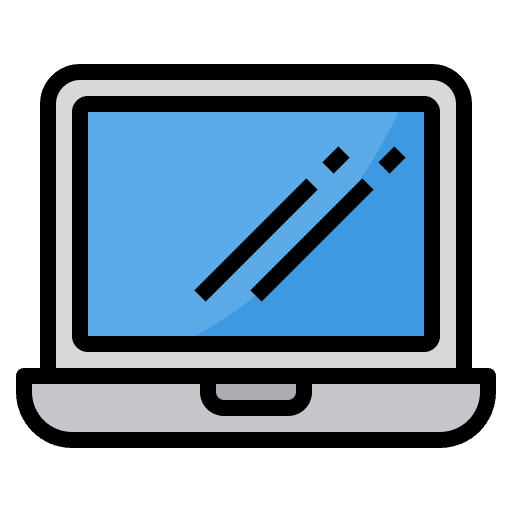 Laptop office material school laptop computer icon Laptop office material school laptop computer icon