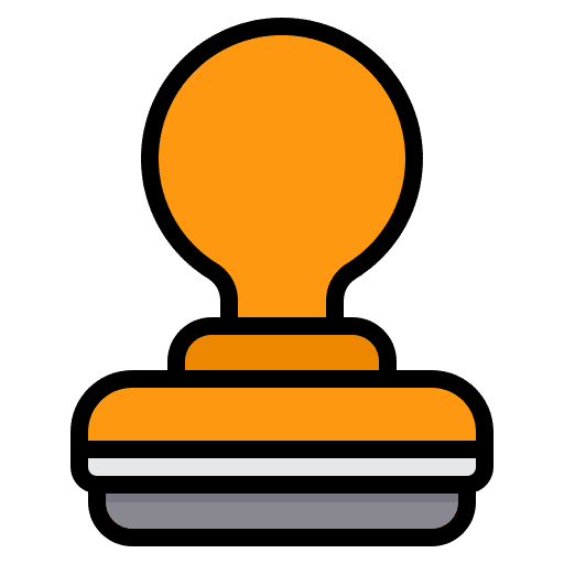 Rubber stamp school material education office material icon Rubber stamp school material education office material icon