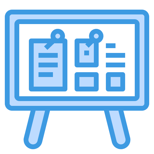Board education office material white board icon