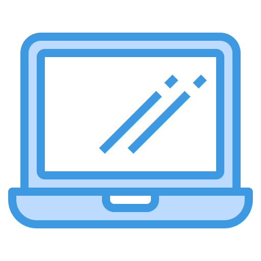Laptop education school material computer icon Laptop education school material computer icon