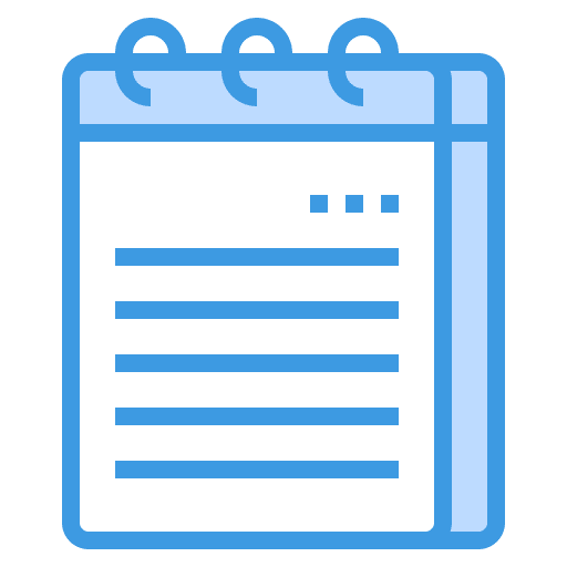 Notepad note files and folders office material icon