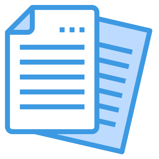 Papers office material files and folders education icon