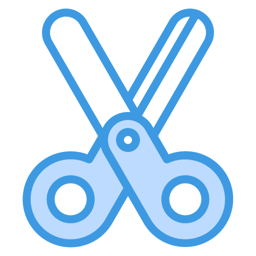 Scissor school construction and tools writing icon