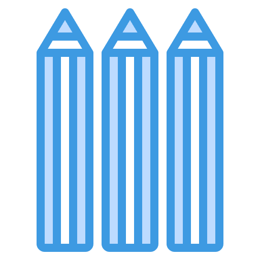 Color pencils office material education art and design icon Color pencils office material education art and design icon