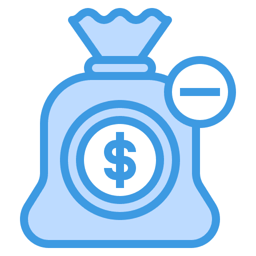 Bank dollar symbol currency finance icon