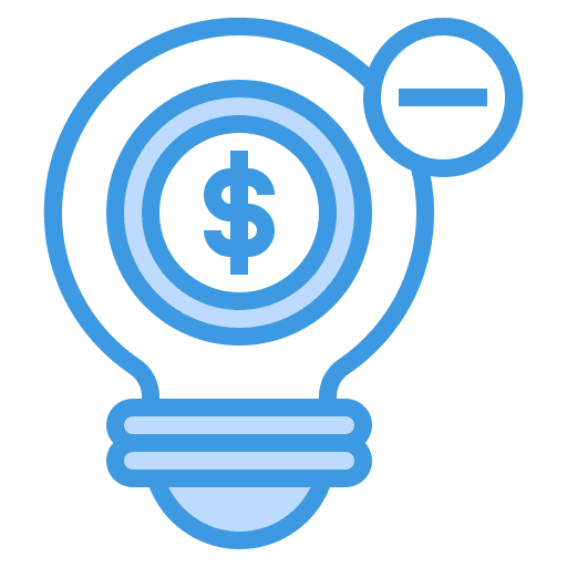 Creative success light bulb business and finance icon Creative success light bulb business and finance icon