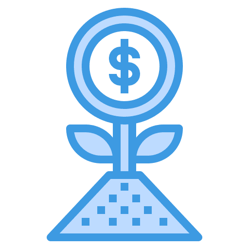 Earning profit salary bank icon Earning profit salary bank icon