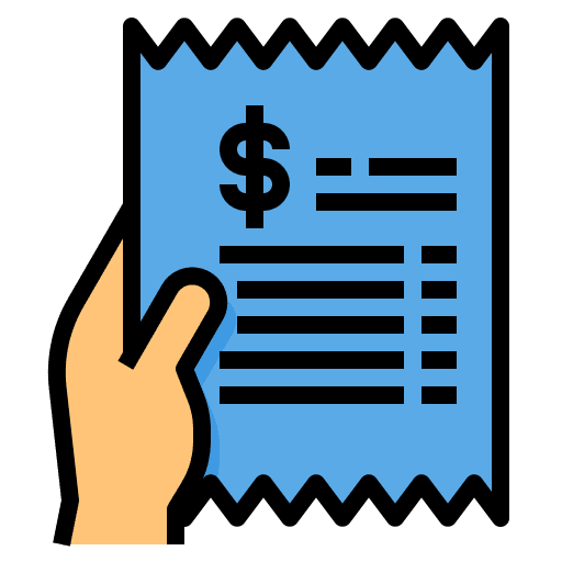Bill ticket bill invoice icon
