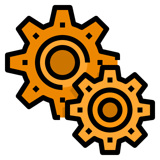 Processing system mechanism process icon Processing system mechanism process icon