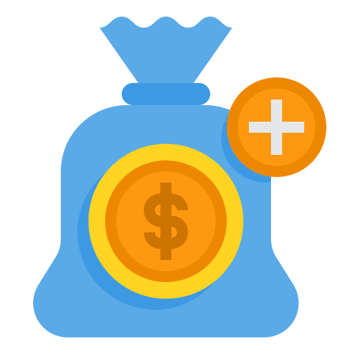 Bank dollar currency banking icon