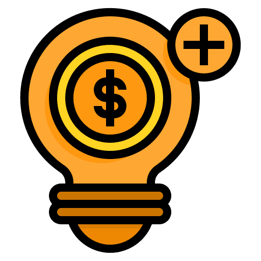 Creative lamp light bulb success icon Creative lamp light bulb success icon