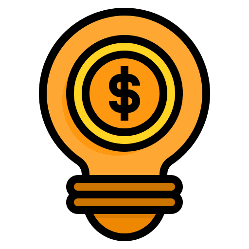 Creative money creative lamp icon Creative money creative lamp icon