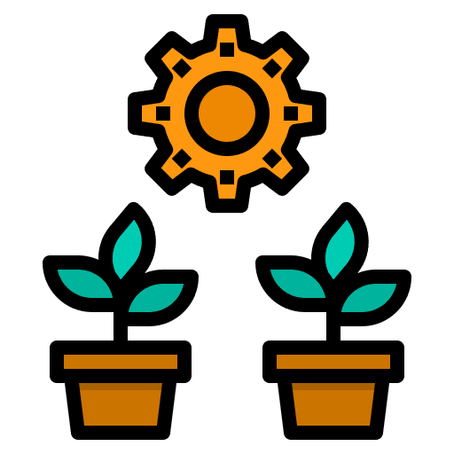 Development plant growth business and finance icon Development plant growth business and finance icon