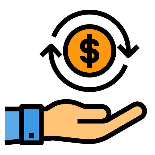 Financial dollar financial trading icon Financial dollar financial trading icon