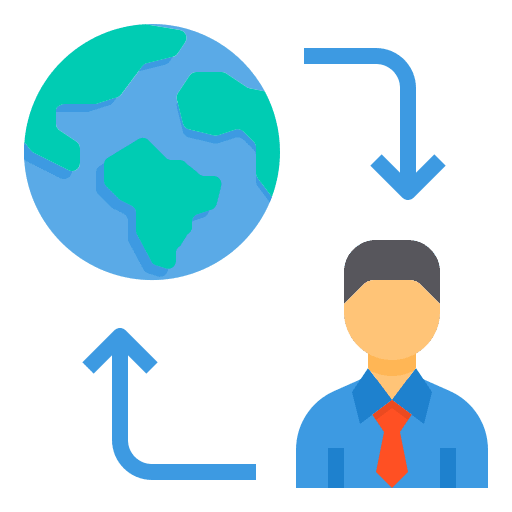 Communication man support communication icon Communication man support communication icon
