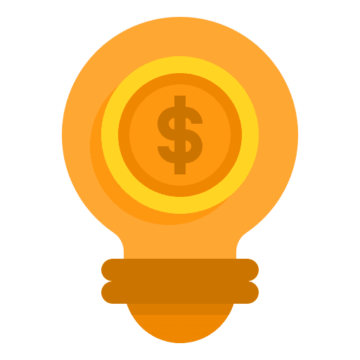 Creative light bulb business and finance bulb icon Creative light bulb business and finance bulb icon