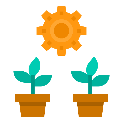 Development gear plant development icon Development gear plant development icon