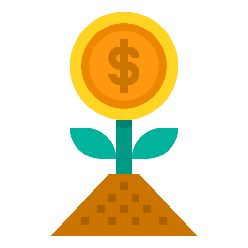 Earning profit digital marketing growth icon Earning profit digital marketing growth icon