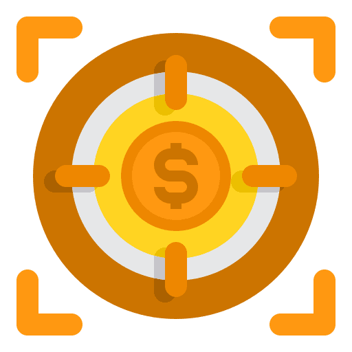Focus aim shoot dollar icon Focus aim shoot dollar icon