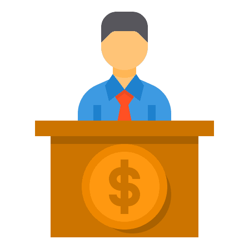 Manager economy business and finance money management icon Manager economy business and finance money management icon