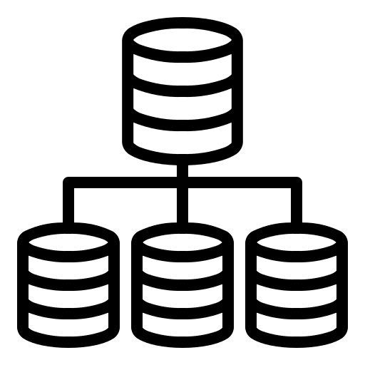 Big data network hosting big data icon
