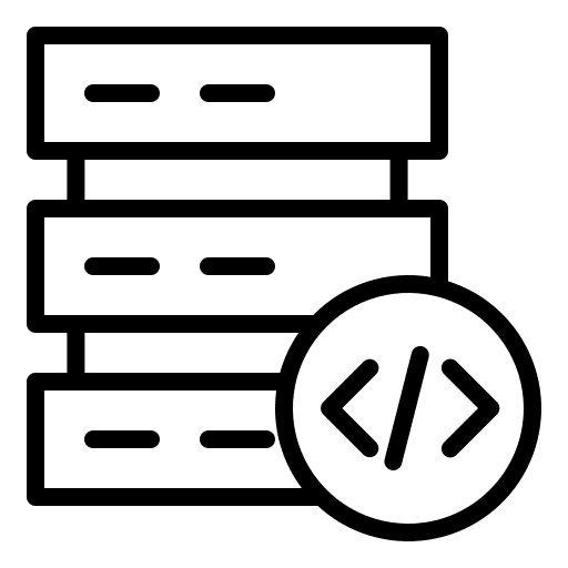 Database programming sql database icon