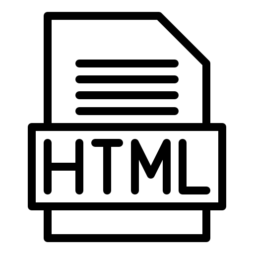 Html language web page files and folders computing icon