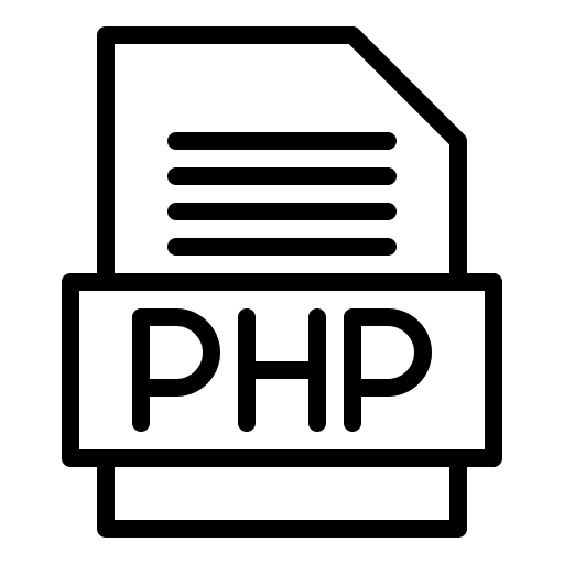 Php document file extension document coding icon Php document file extension document coding icon
