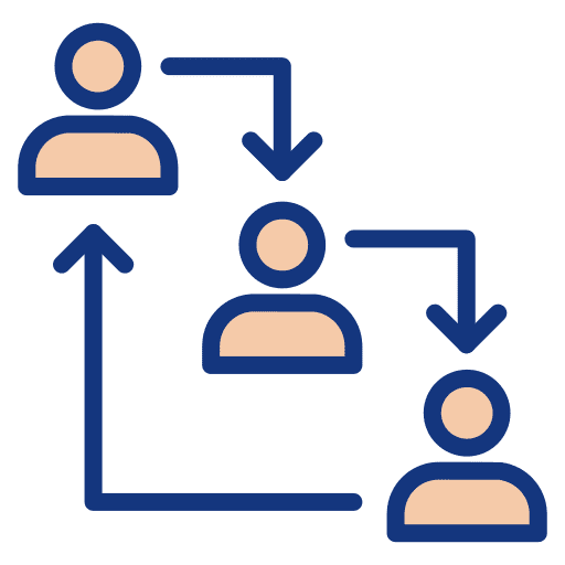 Affiliate connected networking organization icon
