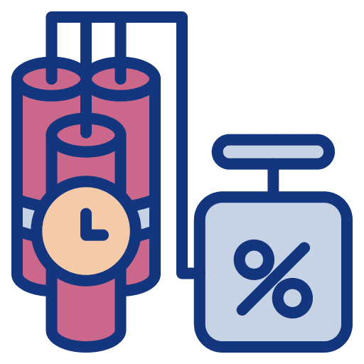 Boom bomb sales commerce and shopping icon