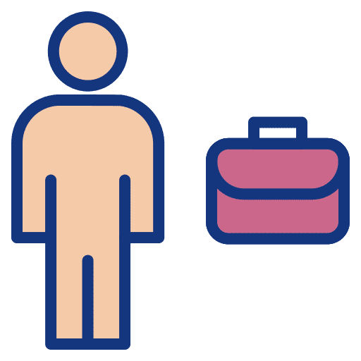 Businessman portfolio people professions and jobs icon
